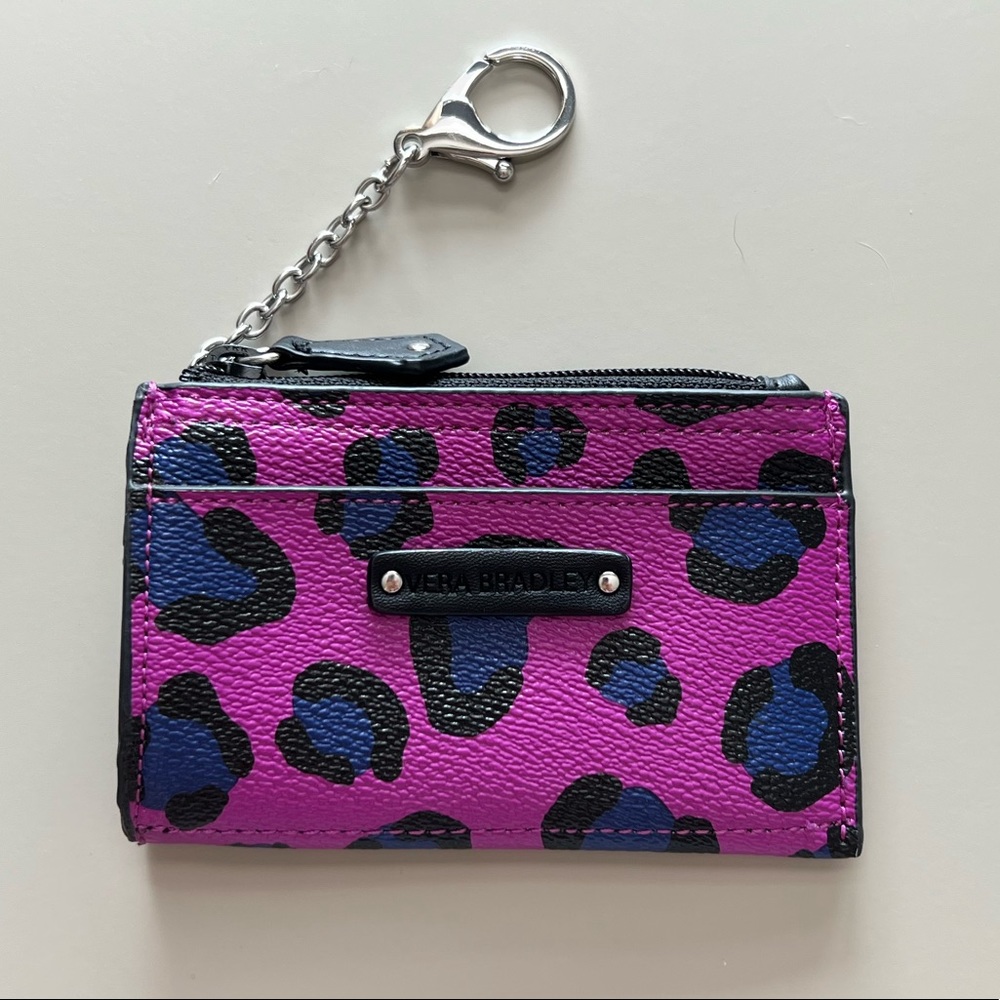 NWOT Vera Bradley Leather Animal Print Card Holder
